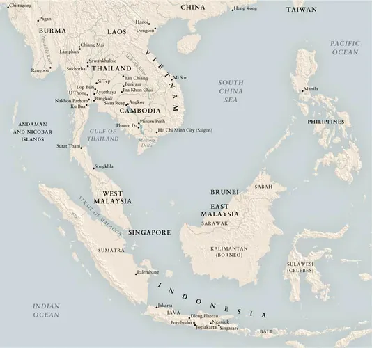Map of Southeast Asia.
