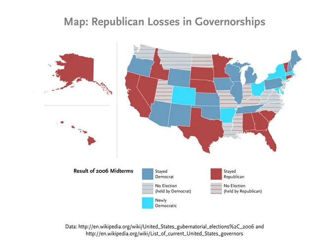 Republican losses in governorships