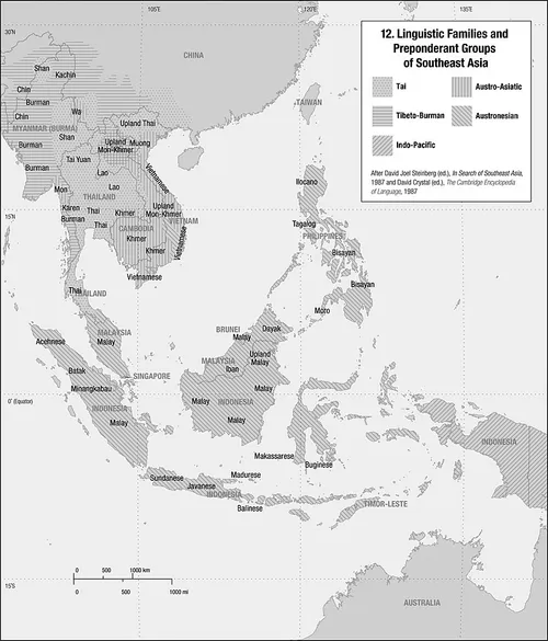 Linguistic Families and Preponderant Groups of Southeast Asia
