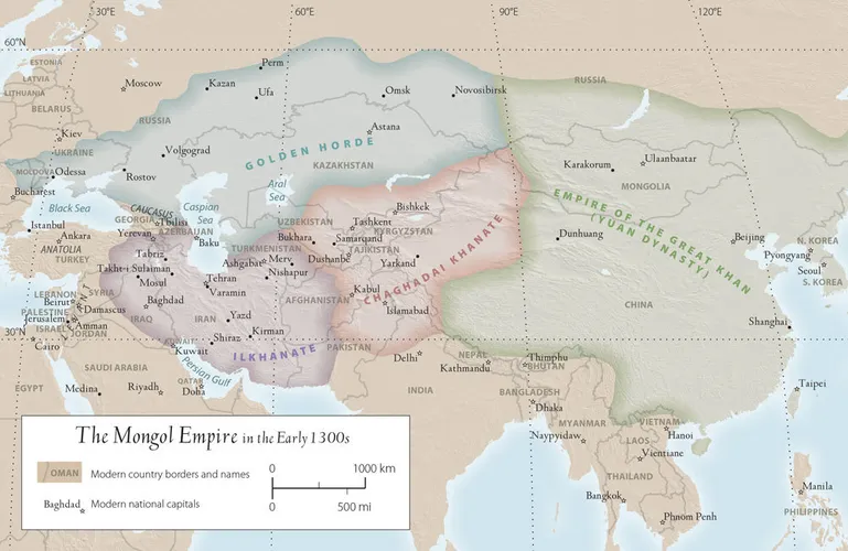 The Mongol Empire in the Early 1300s