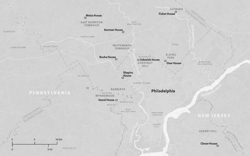 Philadelphia region with the houses of Louis Kahn