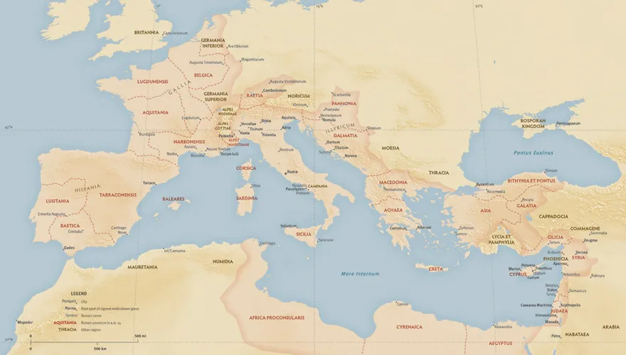 Roman Empire, ca. AD 14